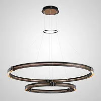 Люстра подвесная HALLVIG D122 D72 201166-23 ImperiumLoft чёрная на 2 лампы, основание чёрное в стиле современный 