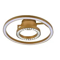 Люстра потолочная LED Sanori 2546-2U Favourite золотая на 1 лампа, основание золотое в стиле современный кольца