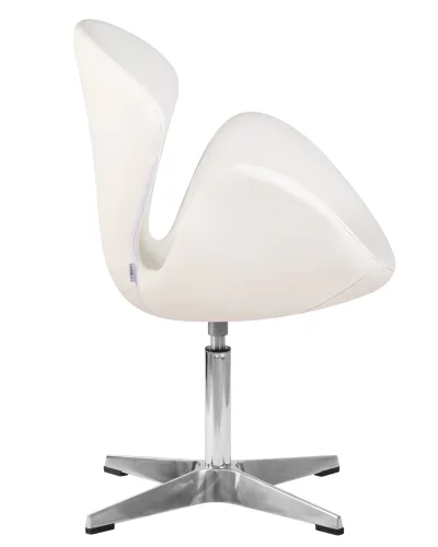 Кресло дизайнерское 69A-LMO SWAN, цвет сиденья белый (P23), алюминиевое основание Dobrin, белый/ткань, ножки/металл/алюминий, размеры - ****710*600 фото 3