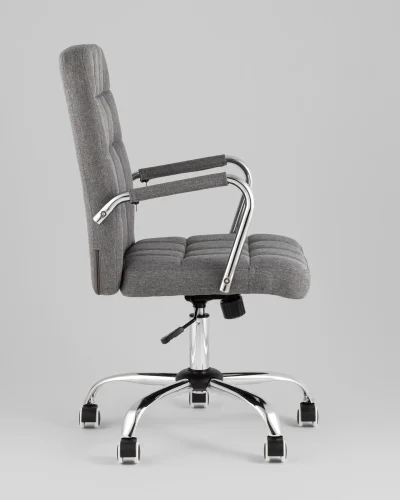 Кресло офисное TopChairs Comfo, серый УТ000039425 Stool Group, серый/текстиль, ножки/металл/хром, размеры - *1060***525*620 фото 3