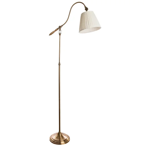 Торшер Seville A1509PN-1PB Arte Lamp белый на 1 лампу, основание медь красное коричневое в стиле кантри 