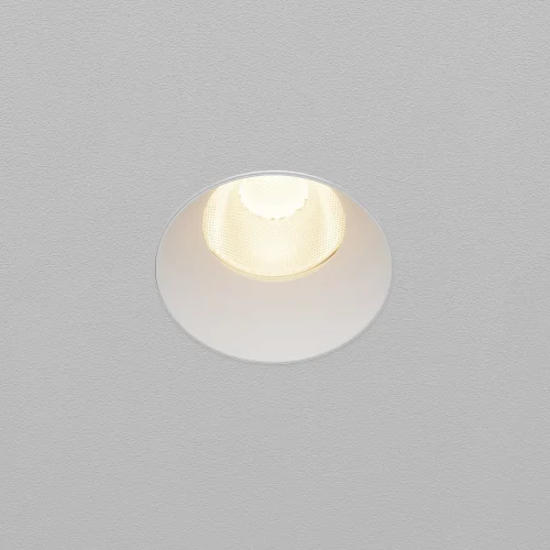 Светильник точечный LED Dip DL121-15W-3K-TRS-W Maytoni белый на 1 лампу, основание белое в стиле современный для затирки круглый фото 5