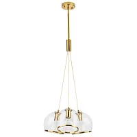 Светильник подвесной Sferico 729031 Lightstar прозрачный 3 лампы, основание латунь в стиле современный шар
