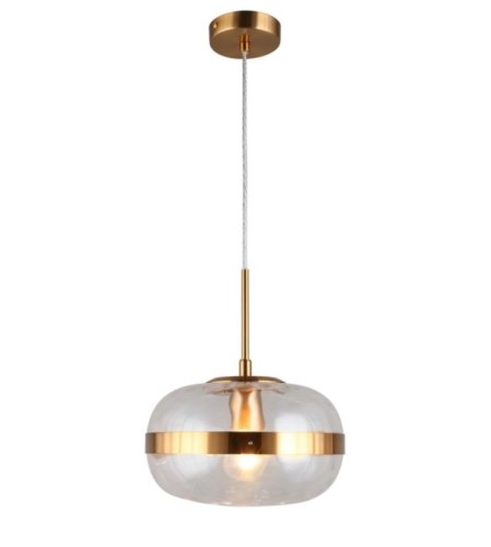 Светильник подвесной Gabriela APL.305.06.01 Aployt прозрачный 1 лампа, основание бронзовое в стиле современный 