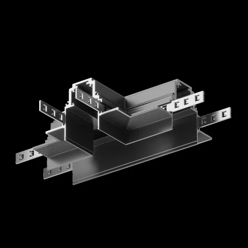 Коннектор Т-образный встраиваемый Magnetic track system Gravity TRA010CT-42B Maytoni чёрный в стиле хай-тек современный для светильников серии Magnetic track system Gravity встраиваемый gravity магнитная магнитный фото 3