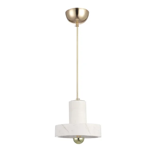 Светильник подвесной GOCCIA SP1 Crystal Lux белый 1 лампа, основание золотое в стиле современный 