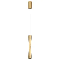 Светильник подвесной Anika 4292/5L Odeon Light золотой на 1 лампу, основание золотое в стиле хай-тек трубочки