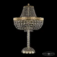 Настольная лампа 19273L4/H/35IV G Bohemia Ivele Crystal прозрачная 2 лампы, основание золотое металл в стиле классический sp
