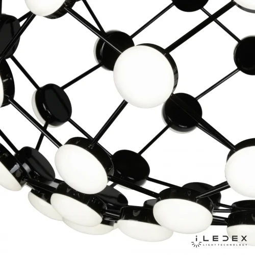Люстра потолочная LED Starfall 8327 BL iLedex белая на 1 лампа, основание чёрное в стиле хай-тек современный  фото 3