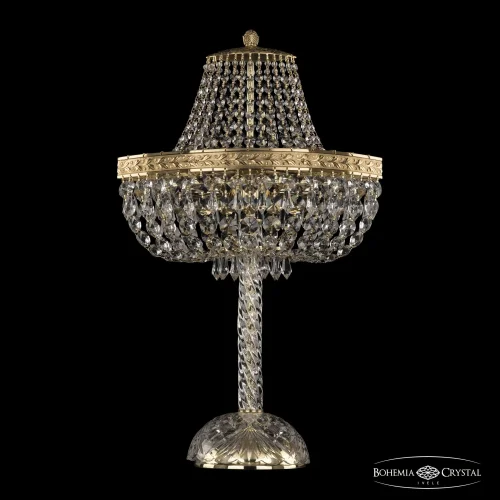 Настольная лампа 19273L4/H/35IV G Bohemia Ivele Crystal прозрачная 2 лампы, основание золотое металл в стиле классический sp