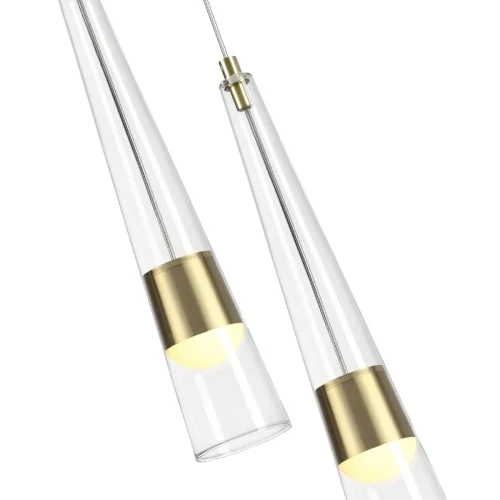 Бра LED Lump 5043/24WL Odeon Light прозрачный на 1 лампа, основание золотое в стиле современный трубочки фото 5