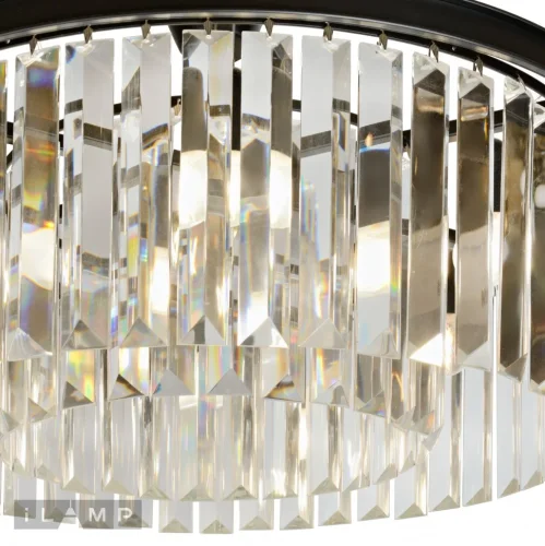Люстра подвесная Triumph 6102-600 BK iLamp прозрачная на 8 ламп, основание чёрное в стиле американский современный  фото 4