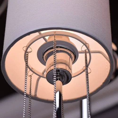 Люстра потолочная Федерика 379018608 MW-Light серая на 8 ламп, основание хром серое в стиле арт-деко современный классический  фото 5