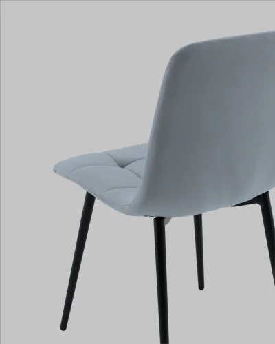 Стул Одди NEW велюр серый УТ000041290 Stool Group, серый/велюр, ножки/металл/чёрный, размеры - ***** фото 7