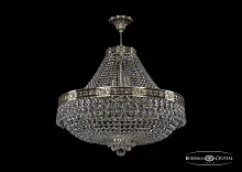Люстра потолочная хрустальная 19271/H1/60IV GB Bohemia Ivele Crystal прозрачная на 15 ламп, основание золотое в стиле классика sp