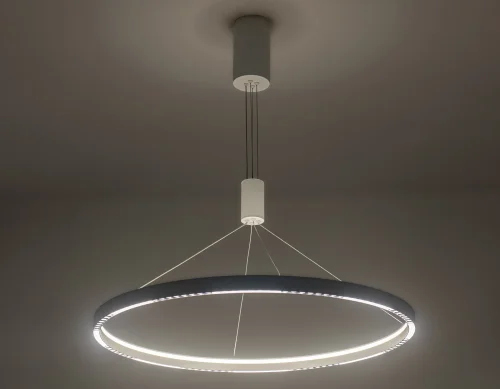 Светильник подвесной LED FL5855 Ambrella light белый 1 лампа, основание белое в стиле современный хай-тек кольца фото 3