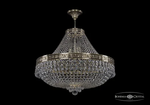 Люстра потолочная хрустальная 19271/H1/60IV GB Bohemia Ivele Crystal прозрачная на 15 ламп, основание золотое в стиле классический sp
