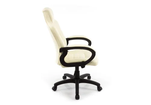 Компьютерное кресло Kadis кремовое 1727 Woodville, кремовый/искусственная кожа, ножки/пластик/чёрный, размеры - *1220***620*750 фото 5