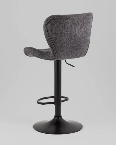 Стул барный ПОРШЕ серый (набор 2 шт) УТ000040581 Stool Group, серый/шенилл, ножки/металл/чёрный, размеры - 920*1030**** фото 5