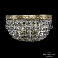 Бра 19011B/25IV G Bohemia Ivele Crystal прозрачный 2 лампы, основание золотое в стиле классика sp