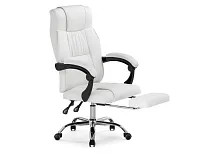 Компьютерное кресло Born whitе 15346 Woodville, белый/экокожа, ножки/металл/хром, размеры - *1120***610*