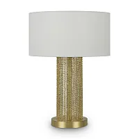 Настольная лампа Impressive MOD151TL-01G Maytoni белая 1 лампа, основание золотое металл в стиле арт-деко 
