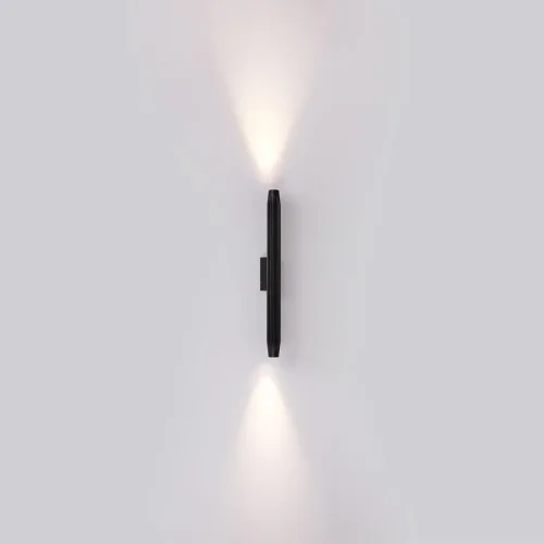Настенный светильник LED уличный Jug 7141/12WL Odeon Light уличный IP65 чёрный на 1 лампу, плафон чёрный в стиле современный хай-тек LED фото 4