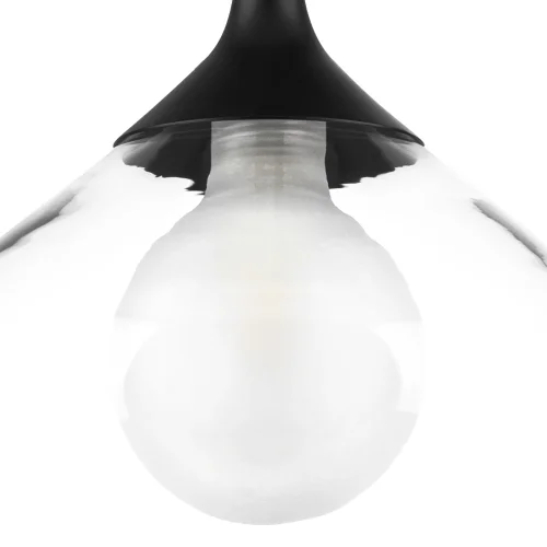 Светильник подвесной Vetro 801203 Lightstar прозрачный 1 лампа, основание чёрное в стиле современный арт-деко  фото 8