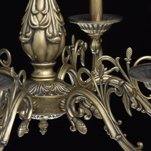 Люстра подвесная Аврора 371011106 MW-Light без плафона на 6 ламп, основание античное бронза в стиле классический фото 9