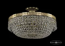 Люстра потолочная хрустальная 19011/45IV G Bohemia Ivele Crystal прозрачная на 6 ламп, основание золотое в стиле классический sp