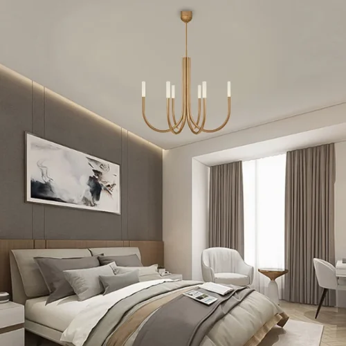 Люстра потолочная LAURA L12 193442-23 ImperiumLoft белая на 12 ламп, основание латунь в стиле современный фото 4 Люстра потолочная LAURA L12 193442-23 ImperiumLoft белая на 12 ламп, основание латунь в стиле современный фото 4