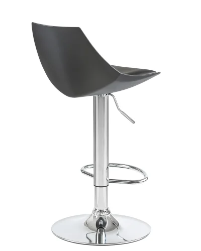 Стул барный 3000-LM ROCKY, цвет сиденья черный, цвет основания хром Dobrin, чёрный/экокожа, ножки/металл/хром, размеры - 830*1040***380*480 фото 4