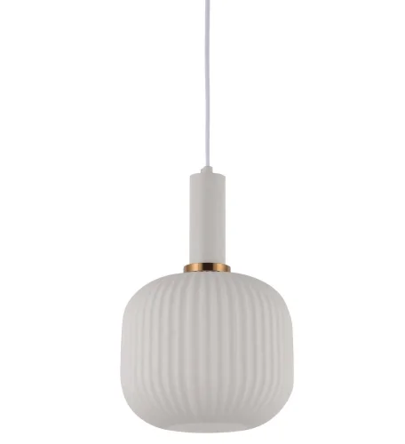 Светильник подвесной Gato LDP 1217 WT+WT Lumina Deco белый на 1 лампу, основание белое в стиле современный выдувное