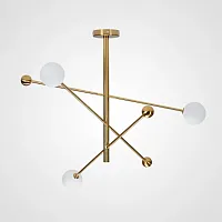 Люстра на штанге AXEL 151696-26 ImperiumLoft белая на 3 лампы, основание латунь в стиле современный лофт Люстра на штанге AXEL 151696-26 ImperiumLoft белая на 3 лампы, основание латунь в стиле современный лофт