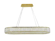 Люстра подвесная LED 8240/90 oval gold Newport прозрачная на 1 лампу, основание золотое в стиле американский современный классический 