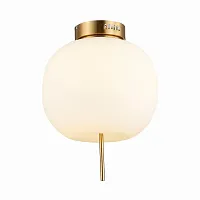 Светильник потолочный LED Lacus SL1621.202.01 ST-Luce белый 1 лампа, основание золотое в стиле современный 