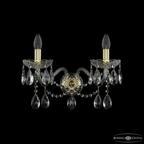 Бра 1413B/2/200/XL G Bohemia Ivele Crystal без плафона на 2 лампы, основание золотое в стиле классический sp