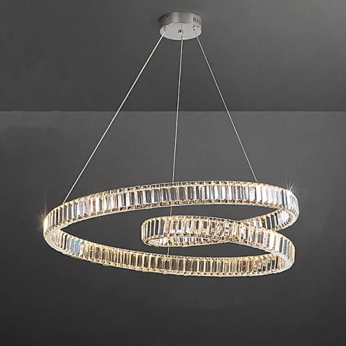 Люстра подвесная BERTOLDA S D80 Chrome 219989-23 ImperiumLoft прозрачная на 1 лампу, основание хром в стиле современный 