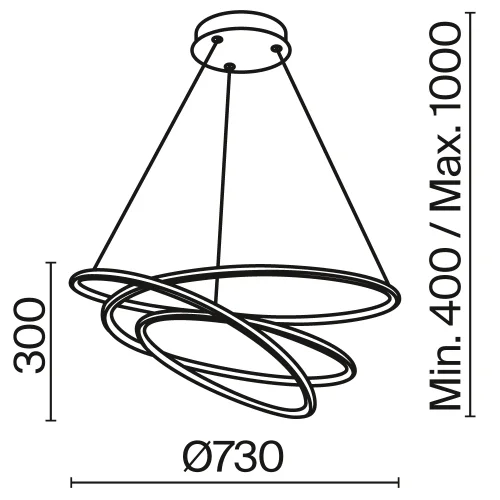 Светильник подвесной LED Nola MOD100PL-L88WK1 Maytoni белый 1 лампа, основание белое в стиле минимализм современный кольца фото 3