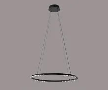 Светильник подвесной LED с пультом Магни 08557-60,19 Kink Light чёрный на 1 лампу, основание чёрное в стиле современный минимализм хай-тек кольца с пультом