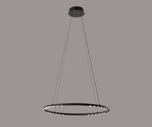 Светильник подвесной LED с пультом Магни 08557-60,19 Kink Light чёрный на 1 лампу, основание чёрное в стиле современный минимализм хай-тек кольца с пультом Светильник подвесной LED с пультом Магни 08557-60,19 Kink Light чёрный на 1 лампу, основание чёрное в стиле современный минимализм хай-тек кольца с пультом