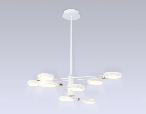 Люстра на штанге LED FL51642 Ambrella light белая на 1 лампа, основание белое в стиле современный хай-тек  фото 4