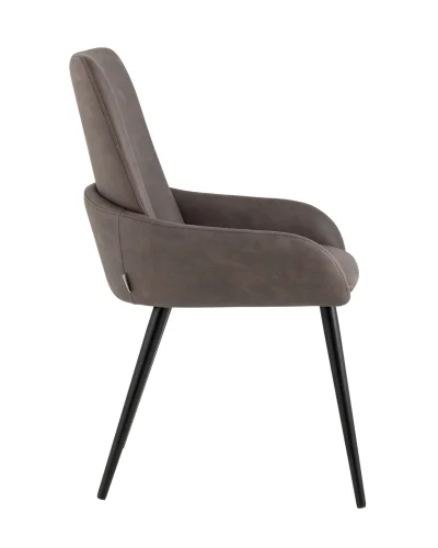 Стул Мюнхен искуственная замша коричневый УТ000035938 Stool Group, коричневый/искусственная замша, ножки/металл/чёрный, размеры - ****530*580 фото 4