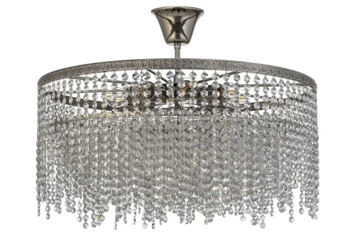 Люстра потолочная Favola E 1.3.40.102 N Arti Lampadari прозрачная на 5 ламп, основание никель в стиле классический современный 