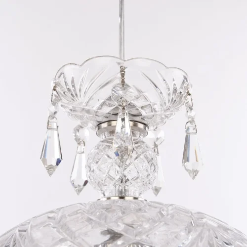 Светильник подвесной 14781P/22 Ni Drops Bohemia Ivele Crystal прозрачный 1 лампа, основание никель в стиле классический r фото 2