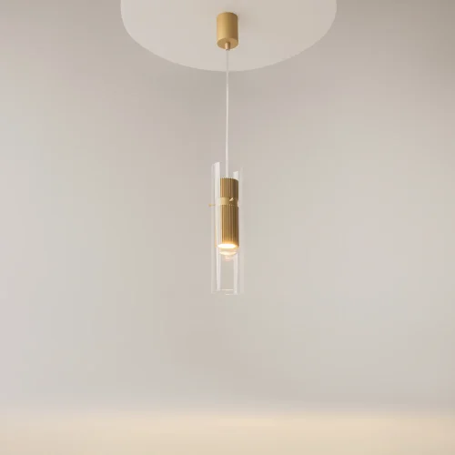 Светильник подвесной Dynamics MOD326PL-01MG Maytoni прозрачный матовый золото на 1 лампу, основание матовое золото в стиле современный фото 7