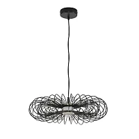 Светильник подвесной LED Camomile 8301/9L Lumion чёрный на 1 лампу, основание чёрное в стиле лофт 