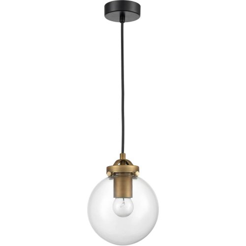 Светильник подвесной Volo VL2074P01 Vele Luce прозрачный 1 лампа, основание латунь в стиле модерн шар