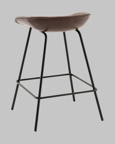 Стул полубарный Фуриоса экокожа коричневый УТ000041269 Stool Group, коричневый/экокожа, ножки/металл/чёрный, размеры - ***** фото 5