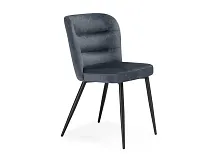 Стул на металлокаркасе Kilian dark gray / black 15846 Woodville, серый/кашемир, ножки/металл/чёрный, размеры - ****500*540